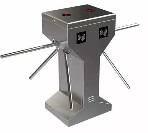 Dual lane stainless steel electronic mechanical access control double tripod turnstile for entrance management