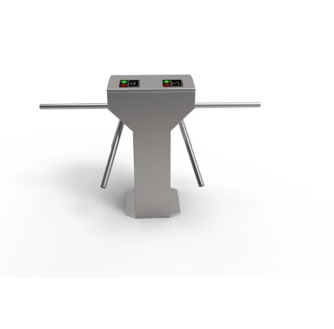 Dual lane stainless steel electronic mechanical access control double tripod turnstile for entrance management