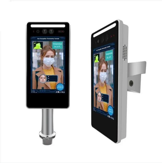 Facial Recognition Access Control System Temperature Scanning Screen Panel Check Kiosk